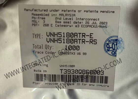 Chip de Circuito Integrado VNH5180ATR Controlador de Motor Paralelo MOSFET de Potencia