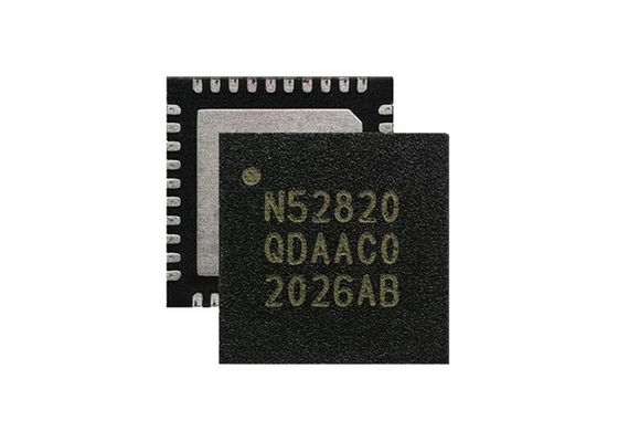 NRF52820-QDAA-R BT IC Sistema Bluetooth en chip con potencia de salida de 8 dBm BT 5.3 Soporte y rango de temperatura extendido de -40 °C a 105 °C