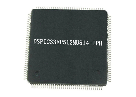 Microcontroladores de 16 bits de DSPIC33EP512MU814-I/PH y reguladores de la señal numérica con el USB de alta velocidad y el análogo avanzado