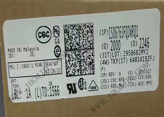 Aisladores SOIC16 de Digitaces del canal del microprocesador ISO6763FQDWRQ1 seis del circuito integrado