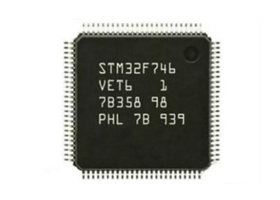 Corteza DE DESTELLO M7 MCU 100LQFP del brazo de IC STM32F746VET6 216MHz de los microcontroladores 512KB