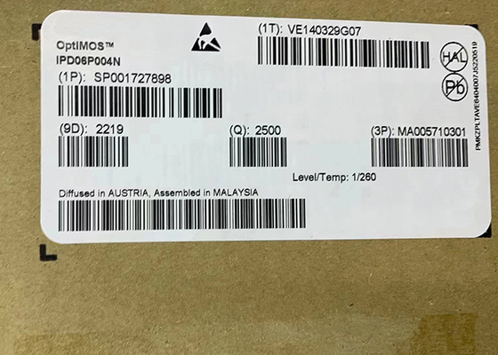 Microprocesador 60V del circuito integrado del transistor TO-252-3 del MOSFET del poder del canal IPD06P004N de P