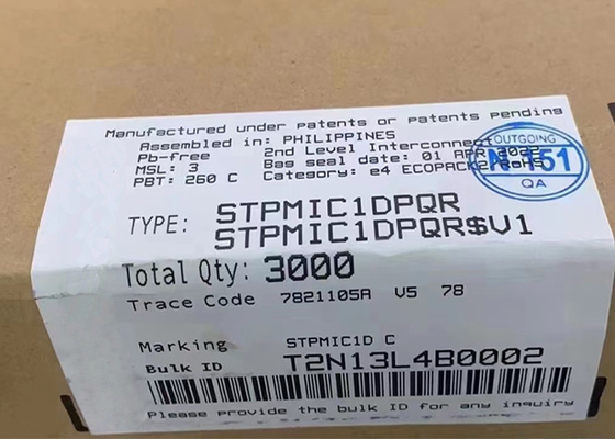 Gestión del poder de los convertidores 44WFQFN del dólar SMPS del microprocesador STPMIC1DPQR del circuito integrado