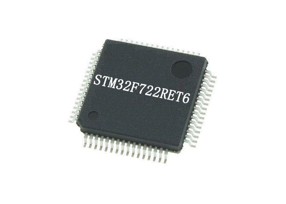 Los ICs saltan STM32F722RET6 el paquete de IC 64-LQFP del microcontrolador del BRAZO Cortex-M7
