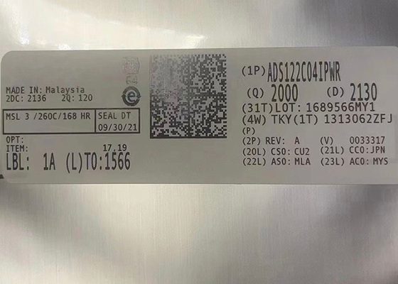 Convertidores de analógico a digital 16TSSOP del canal del microprocesador ADS122C04IPWR 4 del circuito integrado