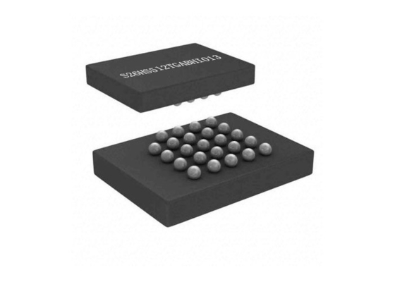Memoria electrónica IC 512Mbit 24-FBGA de los circuitos integrados S26HS512TGABHI013