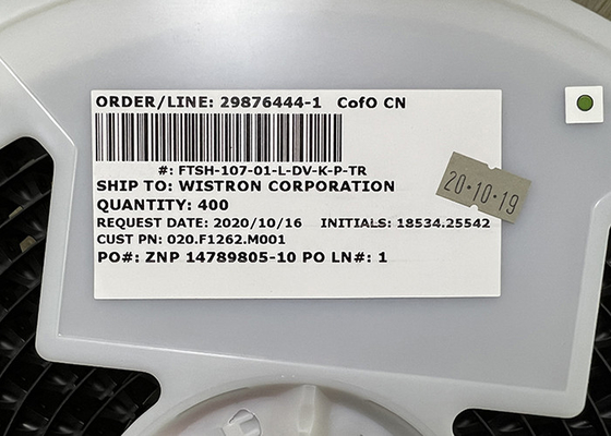 Conector superficial del jefe del soporte de la posición del chip CI 14 de FTSH-107-01-L-DV-K-P-TR