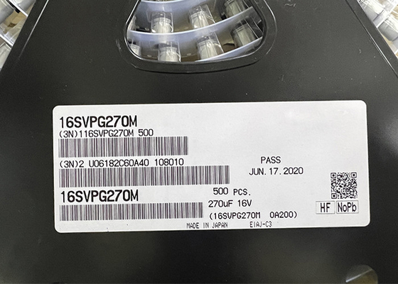 El 16SVPG270M Integrated Circuit Chip Aluminum Polymer Capacitors 270µF SMD radial