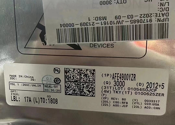 Front End análogo AFE4900YZR 30-XFBGA integró el microprocesador del circuito integrado de AFE 1kHz