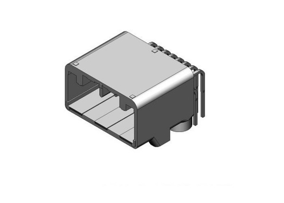 Cabezal rectangular de los conectores del microprocesador del circuito integrado MX84B016NF1 a través del agujero