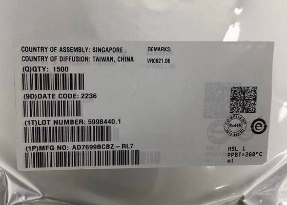 Chip de circuito integrado AD7699BCBZ Conversor analógico a digital de 8 canales de 16 bits