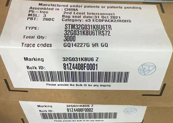 Microcontrolador MCU STM32G031K8U6TR Microcontroladores mono núcleo de 32 bits IC 32-UFQFN