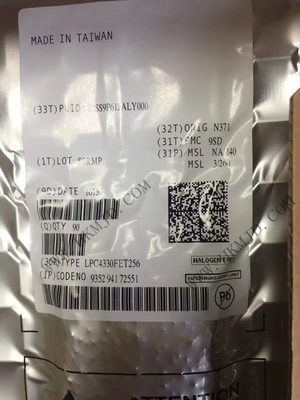 Microcontrolador MCU LPC4330FET256 Controlador de señal digital basado en el brazo de doble núcleo Cortex-M4 204MHz