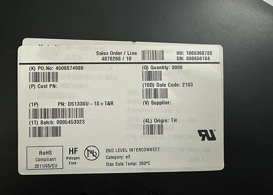 Chip de circuito integrado DS1338U-18 Relojes en tiempo real en serie de baja potencia MSOP-8