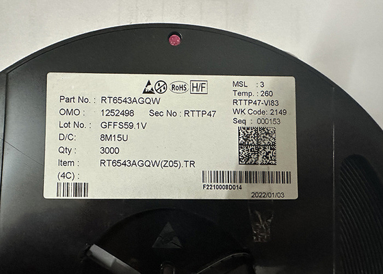Chip de circuito integrado RT6543AGQW Controlador PWM sincrónico de Buck de alta eficiencia