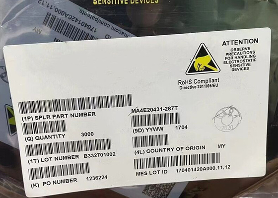 Chip de circuito integrado MA4E20431-287T con baja barrera RF Diodo Schottky SOT-23