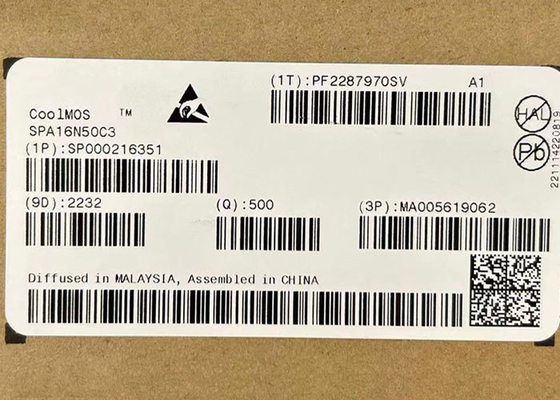 Chip de circuito integrado SPA16N50C3 560V Transistor MOSFET de potencia de canal N TO-220-3