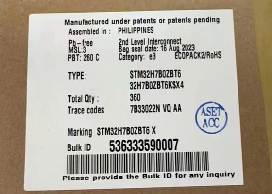 El microcontrolador MCU STM32H7B0ZBT6 integró el paquete de los microcontroladores 144-LQFP