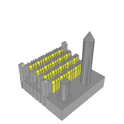 Conectores EBTM-4-08-2.0-S-VT-1-L-G 2 mm de alta velocidad en el plano trasero vertical de la cabecera 64POS