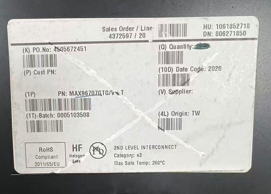 MAX96707GTG Chip de circuito integrado GMSL de 14 bits con unidad de cable coaxial / STP