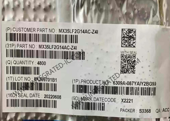 MX35LF2G14AC-Z4I IC de memoria Chip de 2Gbit NAND de serie Memoria flash IC de 3V NAND de serie Memoria