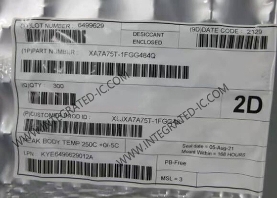 Lógica IC XA7A75T-1FGG484Q 75520 LE FPGA - arsenal de Artix-7 XA de puerta programable del campo