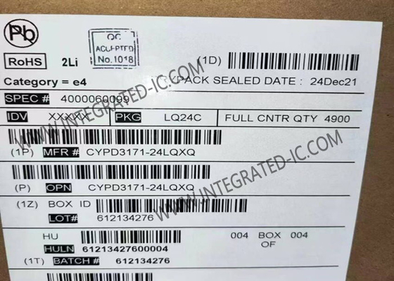 CYPD3171-24LQXQ Chip de circuito integrado EZ-PDTM CCG3PA Controlador de puertos USB tipo C