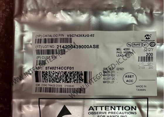 Circuito integrado Ethernet VSC7425XJG-02, switch Ethernet gestionado de 10 puertos, capa 2, con 12 transceptores BGA-672