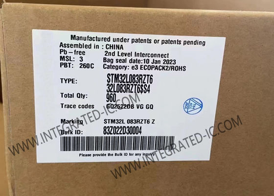 STM32L083RZT6 Microcontrolador MCU 32MHz Microcontroladores de rendimiento de 32 bits LQFP-64