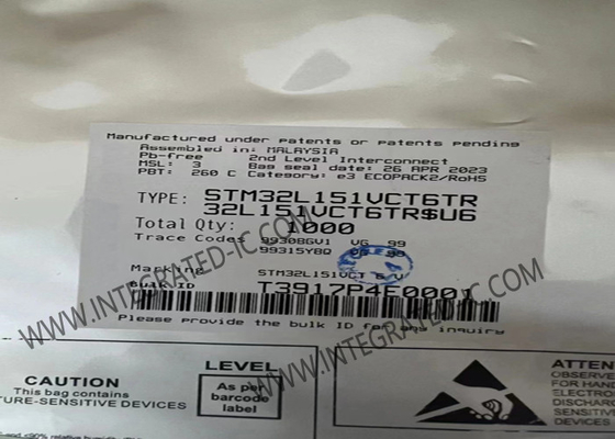 STM32L151VCT6 Microcontrolador MCU 32MHz Microcontrolador de un solo núcleo de 32 bits IC LQFP-100