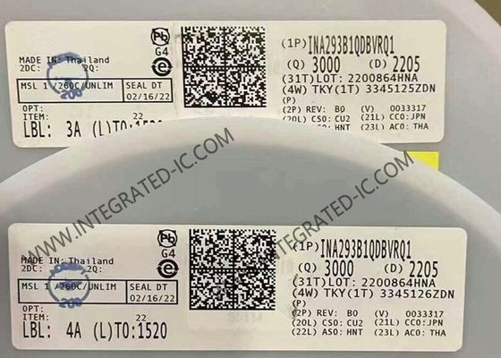 Chip de circuito integrado INA293B1QDBVRQ1 amplificador de sentido de corriente ultrapreciso de 1,3 MHz