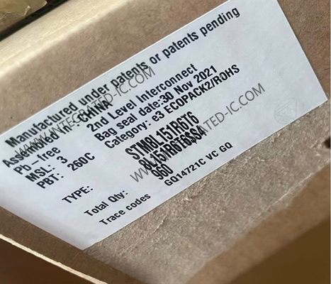 STM8L151R6T6 Microcontrolador MCU 16MHz Microcontrolador IC de 8 bits LQFP-64 MCU integrado