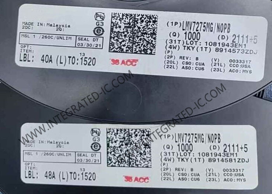 LMV7275MG Comparador de circuito integrado de baja tensión de alta tensión