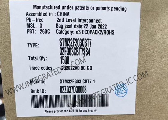 Microcontrolador MCU STM32F303CBT7 MCU de señales mixtas con DSP y FPU