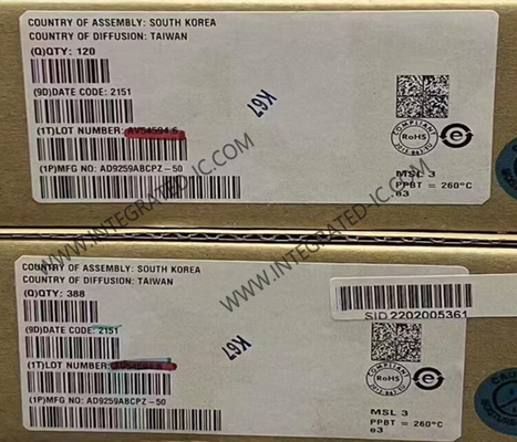 AD9259ABCPZ-50 Chip de circuito integrado de 14 bits ADC 50MSPS Convertidor analógico a digital