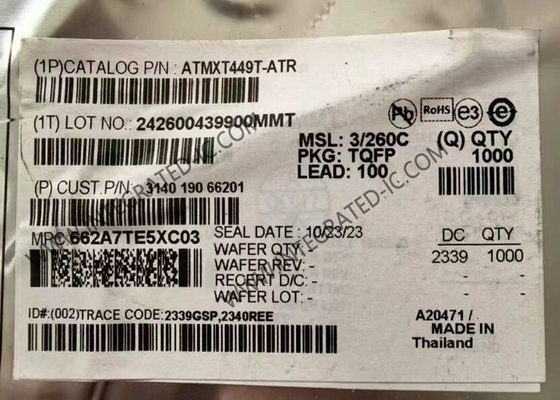 Chip de circuito integrado ATMXT449T-ATR Controlador de pantalla táctil maXTouch de alto rendimiento
