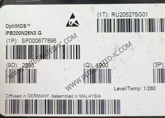 Chip de circuito integrado IPB200N25N3G 250V OptiMOSTM Transistor MOSFET de potencia de canal N