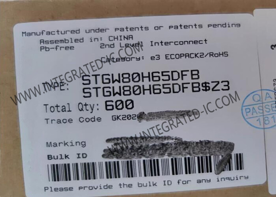 STGW80H65DFB circuito integrado Chip Trench Gate Field-Stop 650V 80A Transistores IGBT de alta velocidad de la serie HB