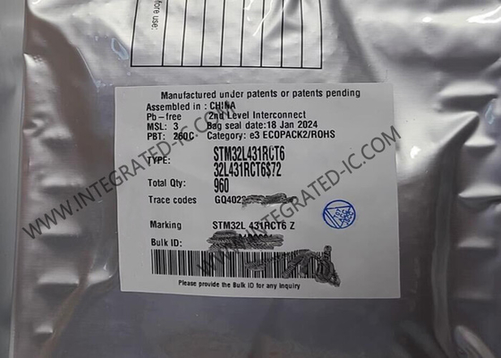 STM32L431RCT6 Microcontrolador MCU 80MHz 32 bits Microcontrolador de núcleo único IC LQFP64