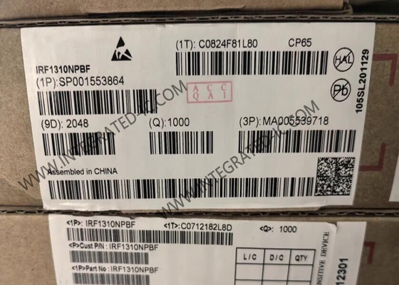 IRF1310NPBF Chip de circuito integrado de 100 V de potencia HEXFET MOSFET Transistor TO-220-3