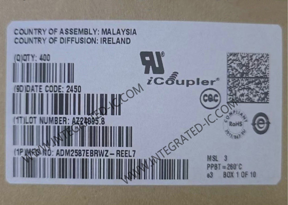 La señal y el poder de ADM2587EBRWZ aislaron el transmisor-receptor RS-485 con 15 kilovoltios de protección del ESD