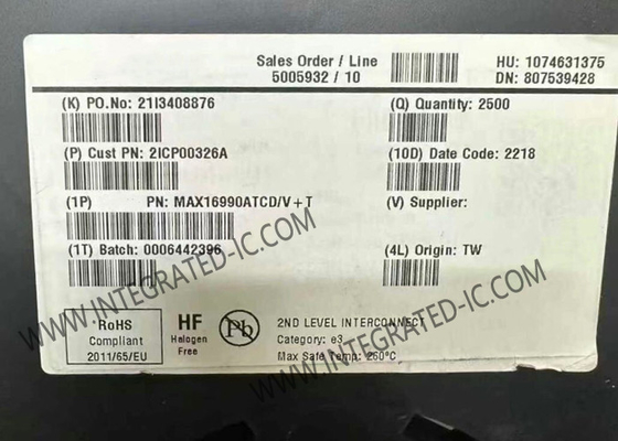 Chip de circuito integrado MAX16990ATCD 36V 2.5MHz Controladores de refuerzo automotriz
