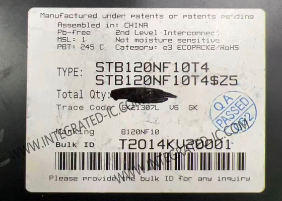 Chip de circuito integrado STB120NF10T4 100V 110A Transistores de MOSFET de potencia STripFET II