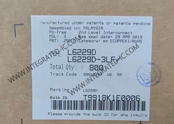 L6229D Chip de circuito integrado DMOS controlador de motor de CC sin escobillas de 3 fases SOIC24