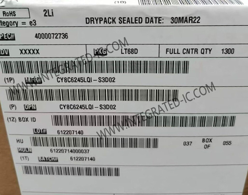 CY8C6245LQI-S3D02 Microcontrolador MCU PSOCTM 6 Microcontroladores MCU de doble núcleo de 32 bits