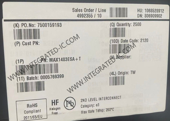 MAX1483ESA Chip de circuito integrado 20μA Transceptores RS-485 con velocidad de deslizamiento limitada