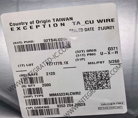 MMA5224LCWR2 Sensor IC Eje X PSI5 Acelerómetro QFN16 Sensores Inerciales PSI5