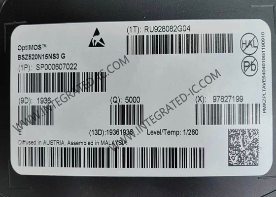 BSZ520N15NS3G Chip de circuito integrado 150V OptiMOS N Transistores MOSFET de potencia de canal