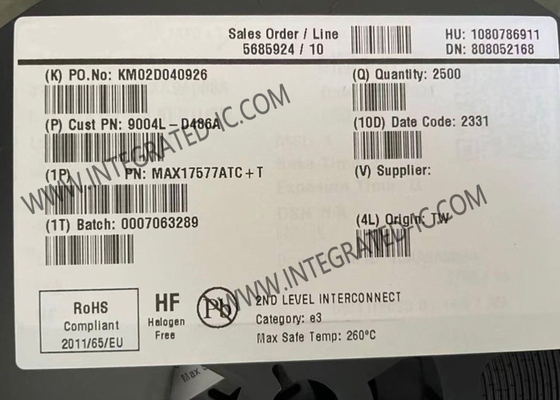 Chip de circuito integrado MAX17577ATC 1A de alta eficiencia sincronizado TDFN12