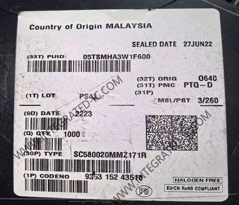 SC580020MMZ171R Microcontrolador MCU Procesador Integrado de Alto Rendimiento Paquete BGA